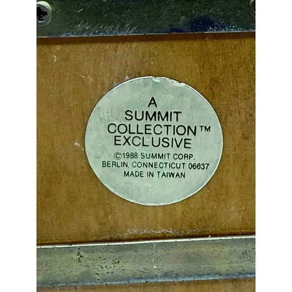 Wood Sleigh Holly Leaves Merry Christmas Vintage 1988 Summit Collection See Note - Picture 9 of 9